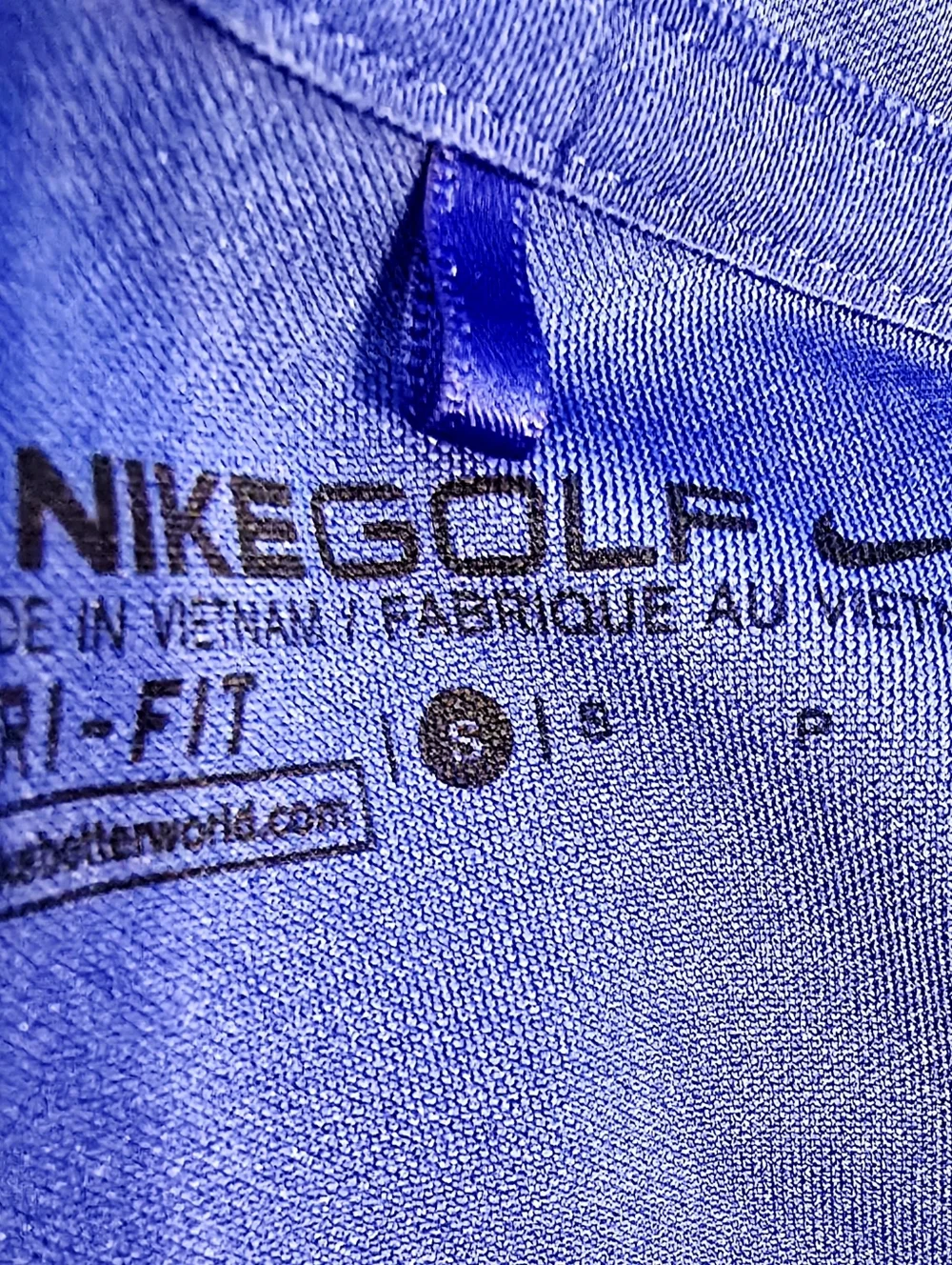 Nike Golf Dri-FIT Polo Blue Pegasus Logo Athletic Top Sz S Athleisure Dri-FIT